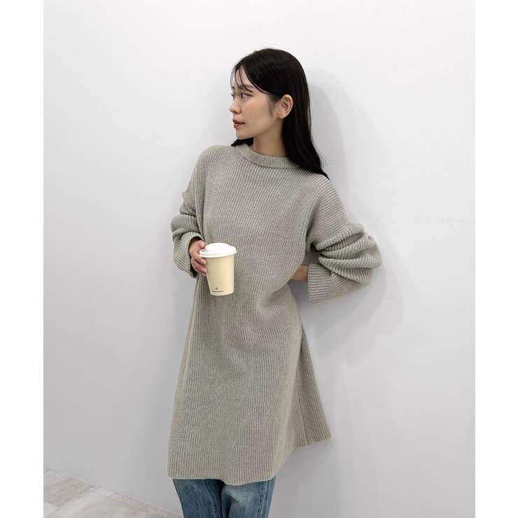 前後２wayでも華やぐ。zip付ミニ丈ニットワンピース | futier land | 詳細画像29 