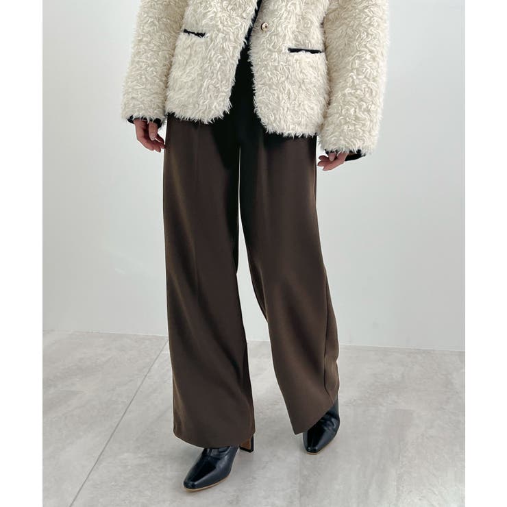 脚長シルエットが叶う。ウールライクツータックワイドパンツ | futier land | 詳細画像22 