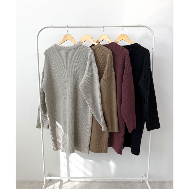 前後２wayでも華やぐ。zip付ミニ丈ニットワンピース | futier land | 詳細画像54 