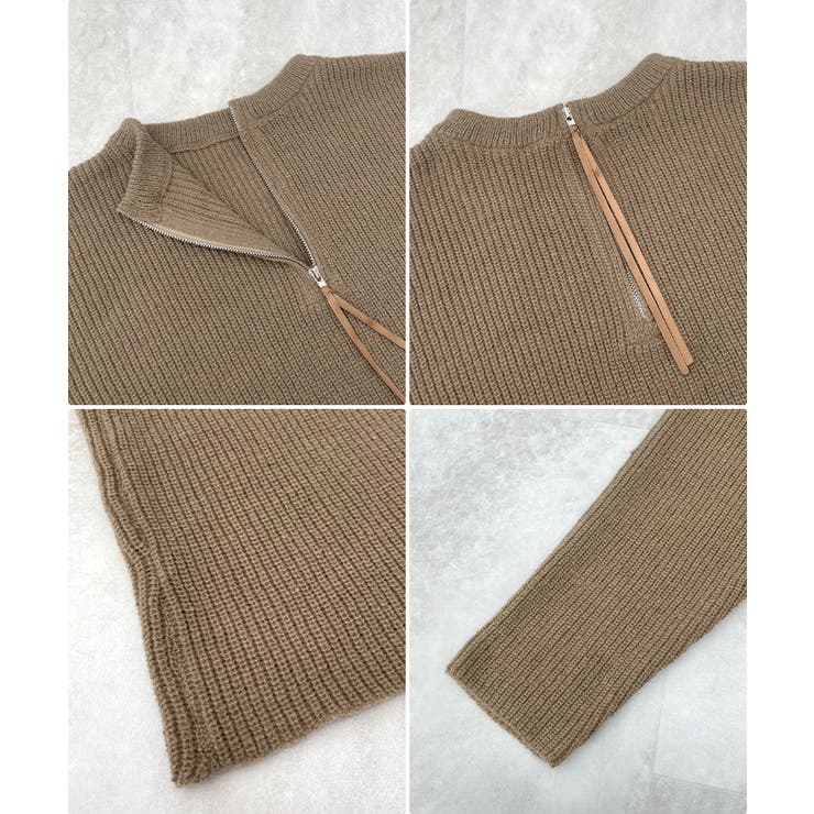 前後２wayでも華やぐ。zip付ミニ丈ニットワンピース | futier land | 詳細画像11 