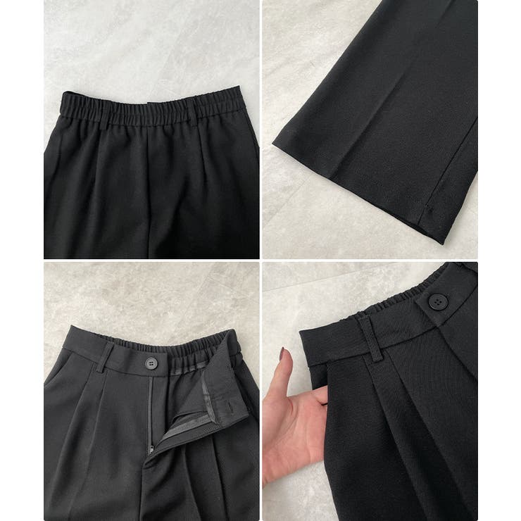 脚長シルエットが叶う。ウールライクツータックワイドパンツ | futier land | 詳細画像9 