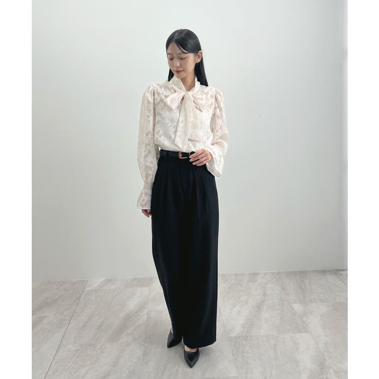 脚長シルエットが叶う。ウールライクツータックワイドパンツ | futier land | 詳細画像16 