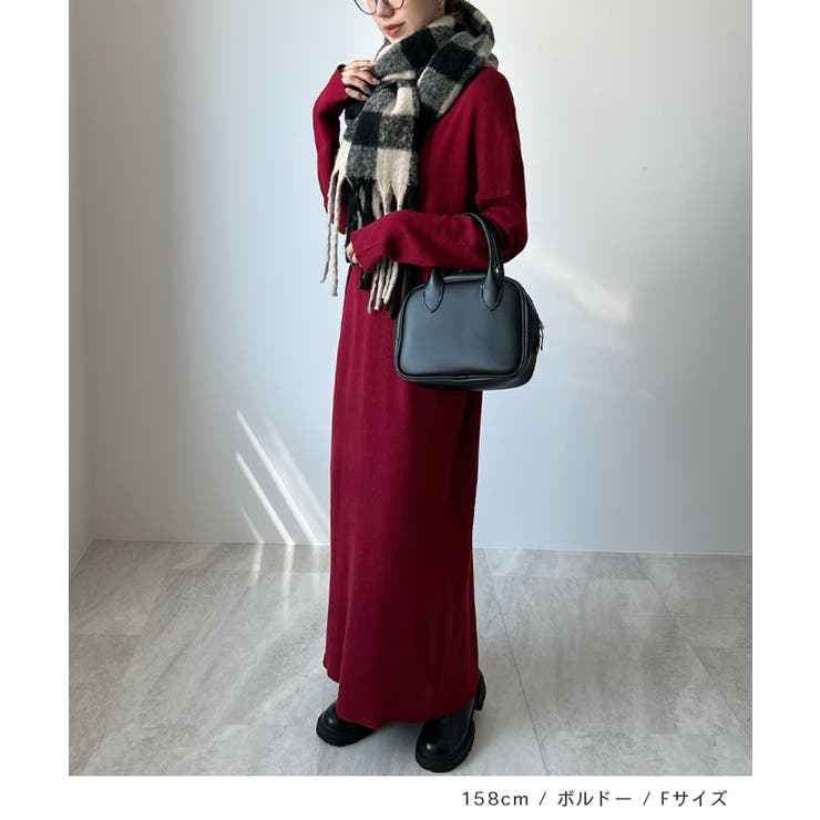 大人オーラが漂う上品さ。ハイネックニットロングワンピース | futier land | 詳細画像6 