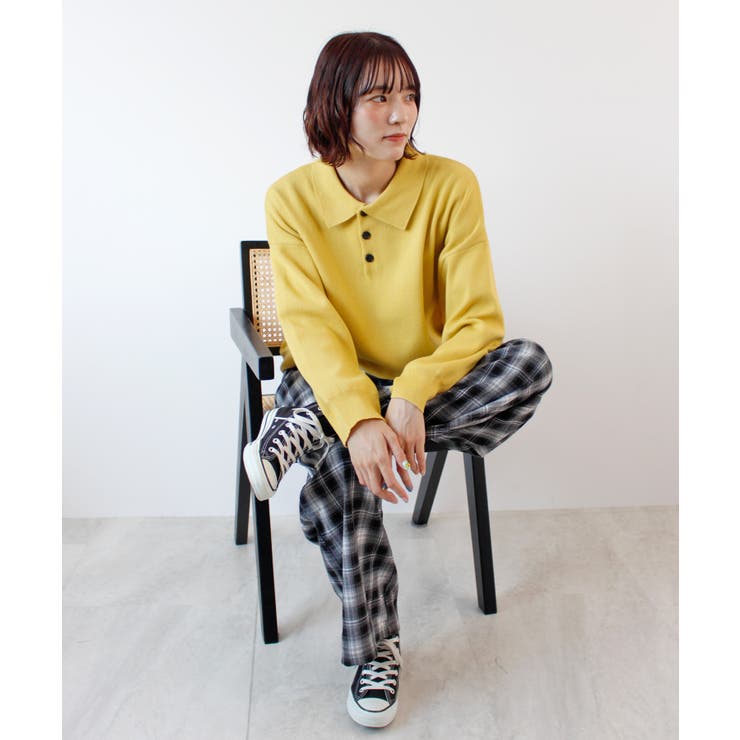 《ABYS》大人カジュアルが叶う。襟付きポロカラーニットトップス | futier land | 詳細画像49 