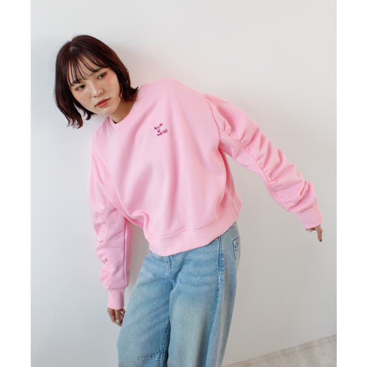 《ABYS》ふんわり袖で魅せる。袖シャーリング裏起毛スウエット | futier land | 詳細画像30 