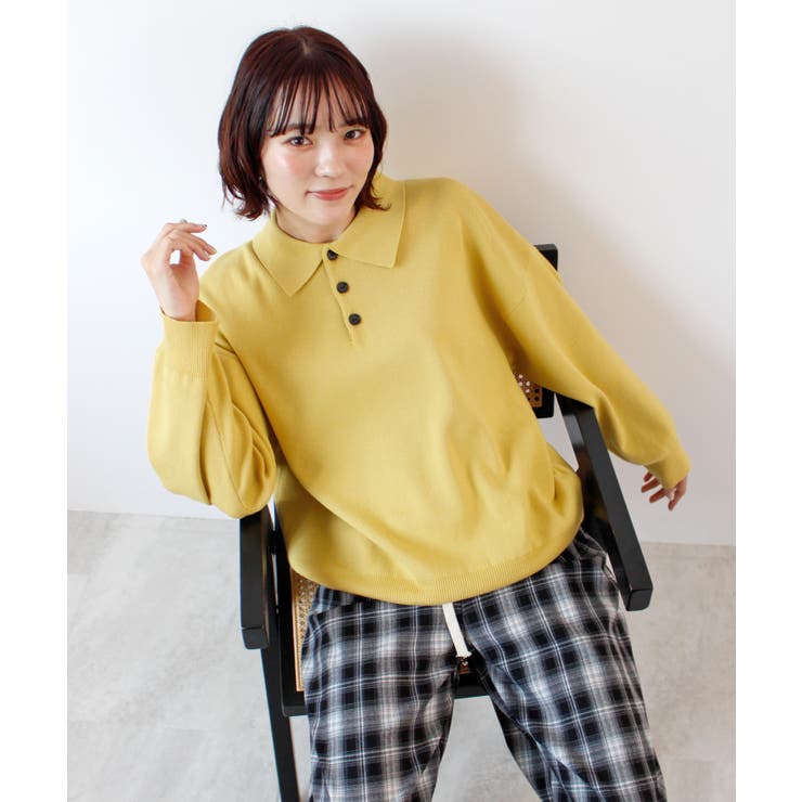 《ABYS》大人カジュアルが叶う。襟付きポロカラーニットトップス | futier land | 詳細画像48 