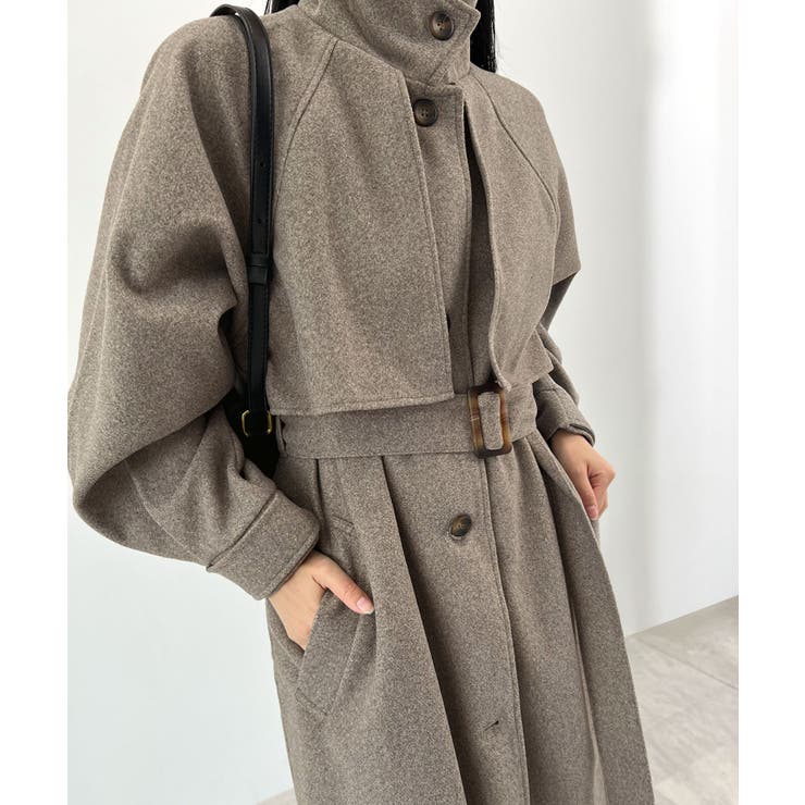 羽織るだけで完成する上質スタイル。アレンジカラーシングルロングコート | futier land | 詳細画像14 