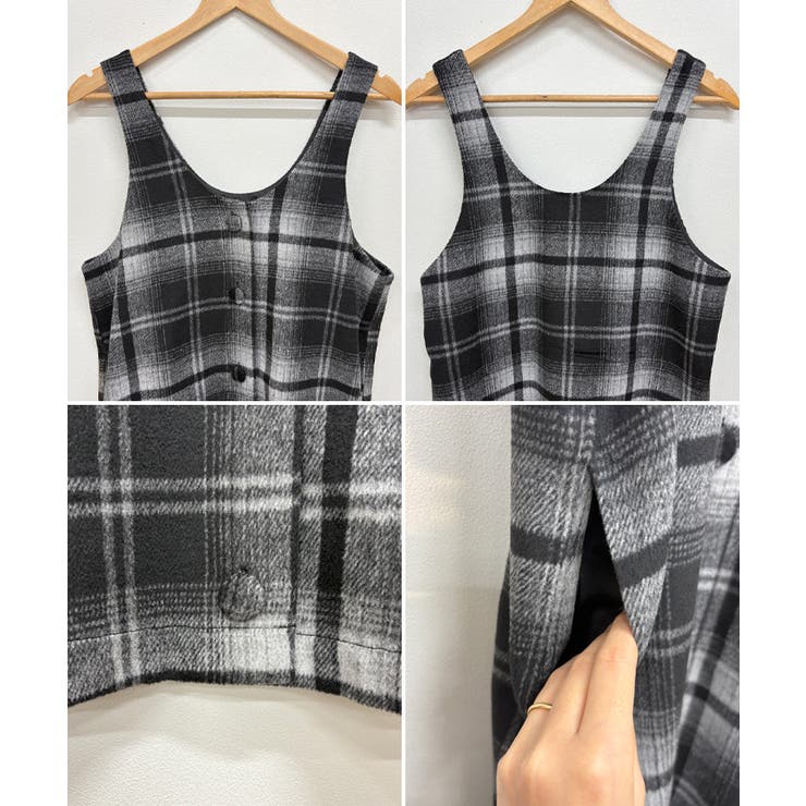 季節感たっぷり。起毛チェック柄ジャンスカ | futier land | 詳細画像8 