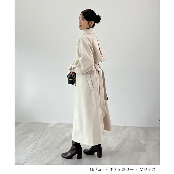 羽織るだけで完成する上質スタイル。アレンジカラーシングルロングコート | futier land | 詳細画像9 