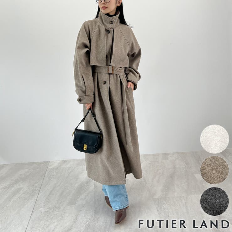 羽織るだけで完成する上質スタイル。アレンジカラーシングルロングコート | futier land | 詳細画像1 
