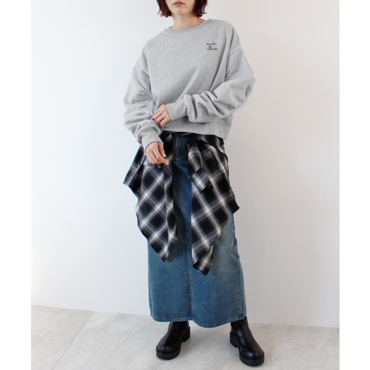 《ABYS》ふんわり袖で魅せる。袖シャーリング裏起毛スウエット | futier land | 詳細画像32 