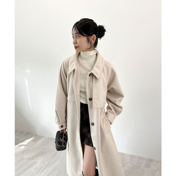 羽織るだけで完成する上質スタイル。アレンジカラーシングルロングコート | futier land | 詳細画像31 