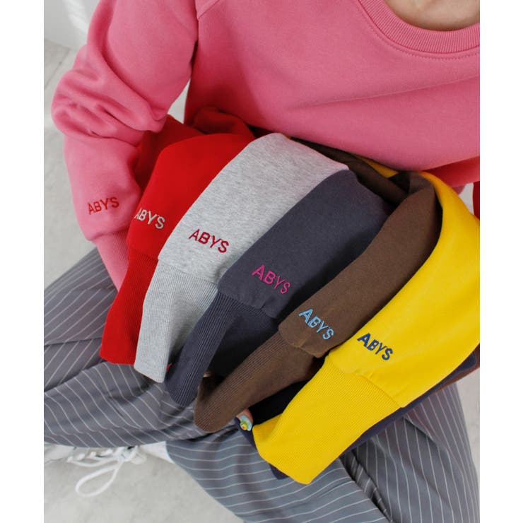 《ABYS》ロゴ刺繍ショート丈トレーナー | futier land | 詳細画像51 