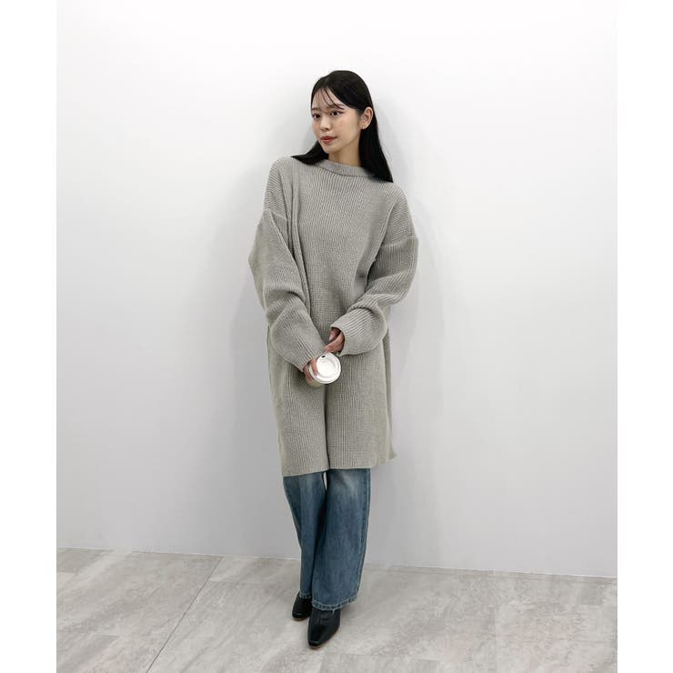 前後２wayでも華やぐ。zip付ミニ丈ニットワンピース | futier land | 詳細画像32 