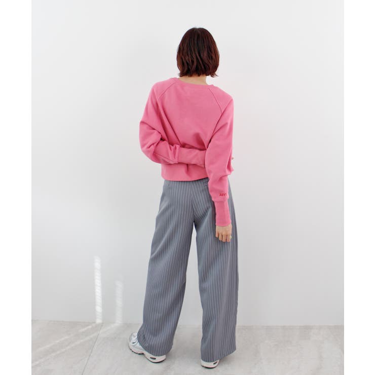 《ABYS》ロゴ刺繍ショート丈トレーナー | futier land | 詳細画像48 