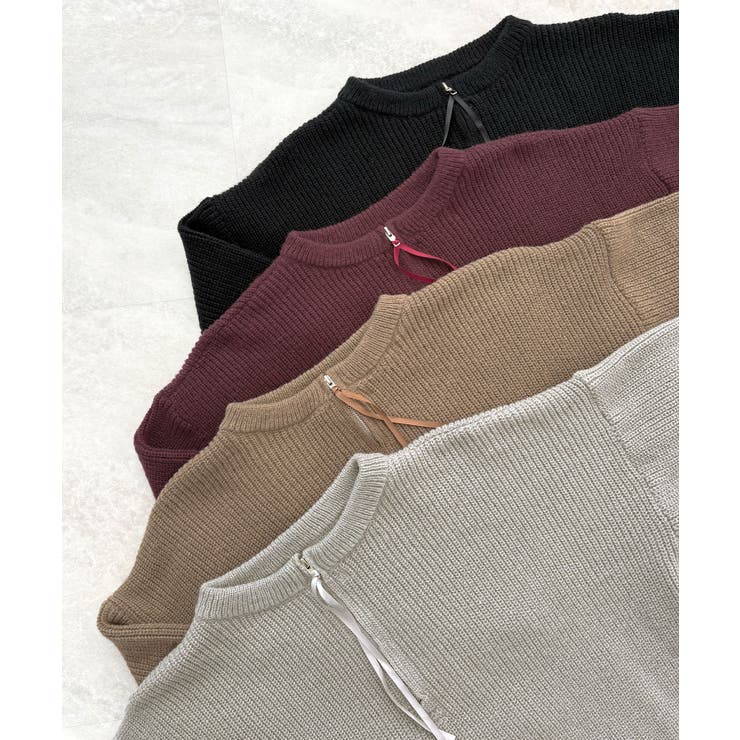 前後２wayでも華やぐ。zip付ミニ丈ニットワンピース | futier land | 詳細画像53 