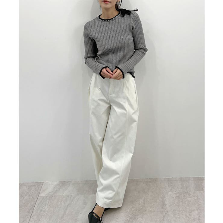 配色ステッチリブニット | futier land | 詳細画像9 