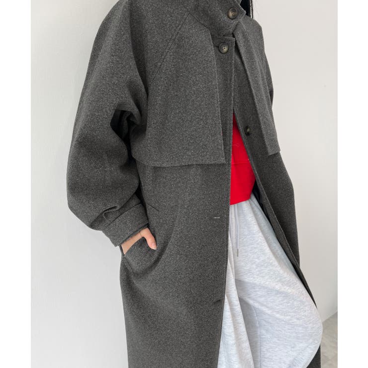 羽織るだけで完成する上質スタイル。アレンジカラーシングルロングコート | futier land | 詳細画像22 