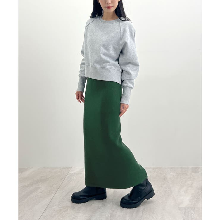 着る毛布＋3℃の温かさ。裏起毛ニットロングスカート | futier land | 詳細画像49 