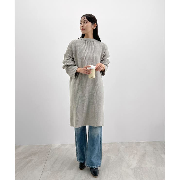 前後２wayでも華やぐ。zip付ミニ丈ニットワンピース | futier land | 詳細画像35 