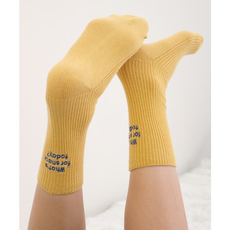 《ABYS》配色ロゴがアクセント。配色ロゴ刺繍ソックス | futier land | 詳細画像25 