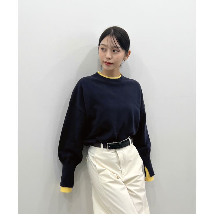 品よく着映える。配色レイヤード風ニット | futier land | 詳細画像24 