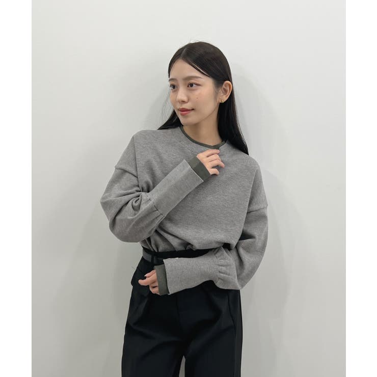 品よく着映える。配色レイヤード風ニット | futier land | 詳細画像17 