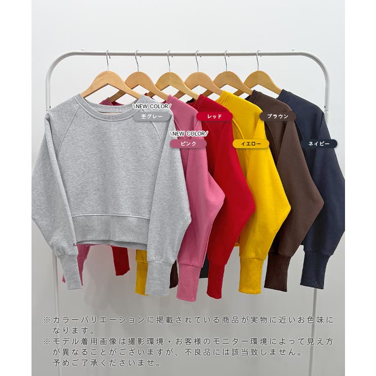 《ABYS》ロゴ刺繍ショート丈トレーナー | futier land | 詳細画像2 