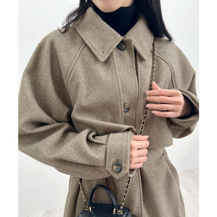 杢ブラウン | 2wayカラーミドルコート | futier land