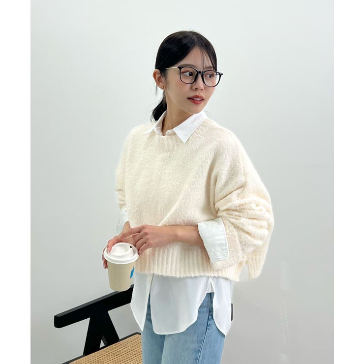 ふわふわな肌触り♪ワイドスリーブブークレニット | futier land | 詳細画像34 