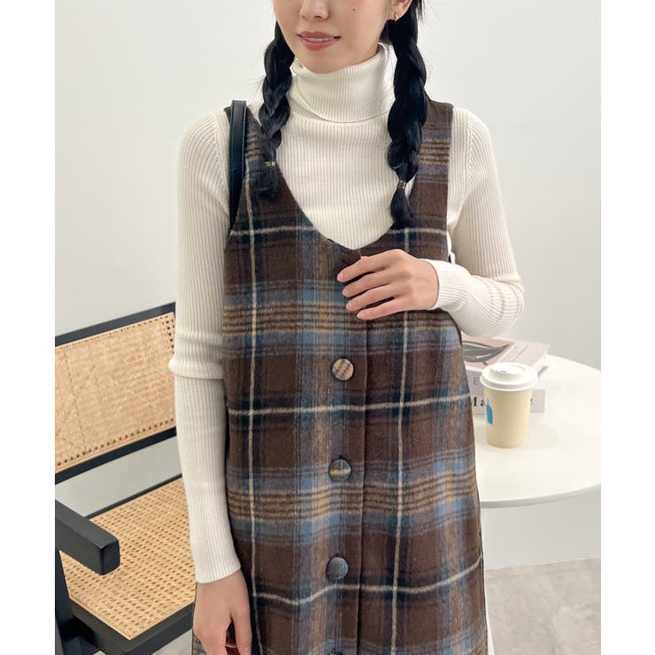 季節感たっぷり。起毛チェック柄ジャンスカ | futier land | 詳細画像21 