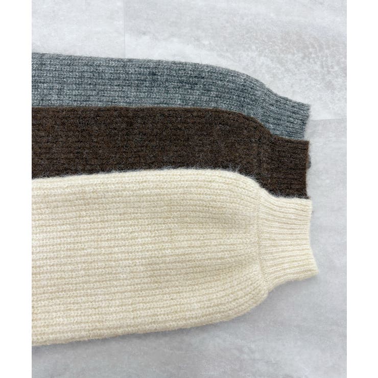 ふんわり袖で可愛さUP。ボリューム袖ペプラムニットトップス | futier land | 詳細画像30 