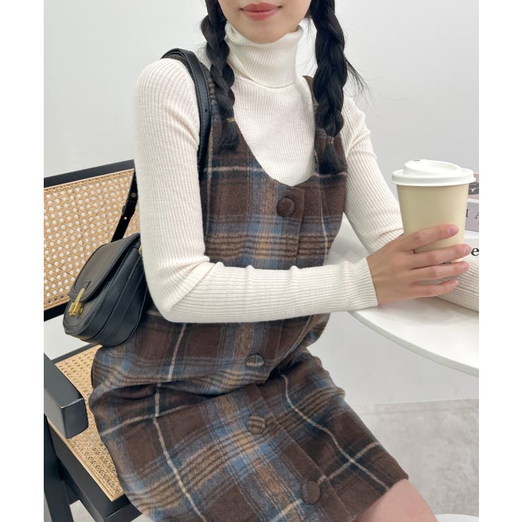 季節感たっぷり。起毛チェック柄ジャンスカ | futier land | 詳細画像19 