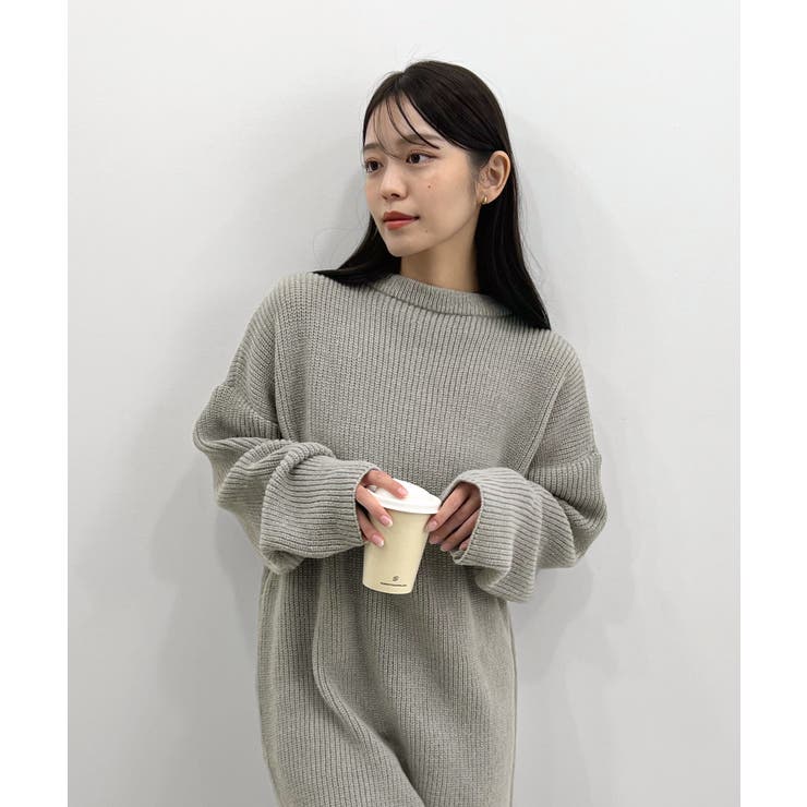 前後２wayでも華やぐ。zip付ミニ丈ニットワンピース | futier land | 詳細画像31 