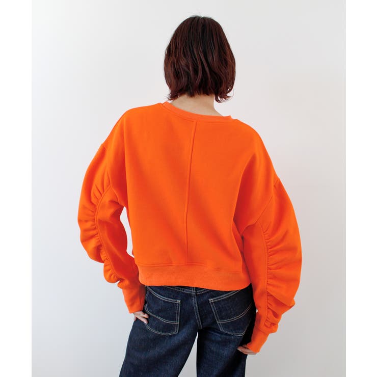 《ABYS》ふんわり袖で魅せる。袖シャーリング裏起毛スウエット | futier land | 詳細画像23 