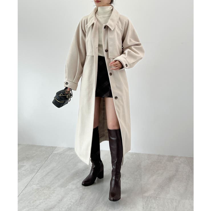 羽織るだけで完成する上質スタイル。アレンジカラーシングルロングコート | futier land | 詳細画像33 