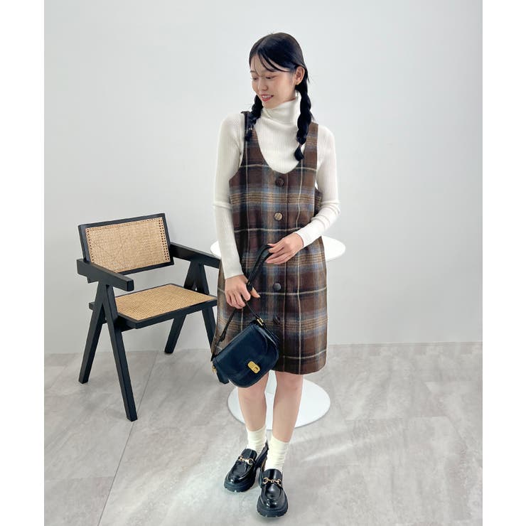季節感たっぷり。起毛チェック柄ジャンスカ | futier land | 詳細画像17 