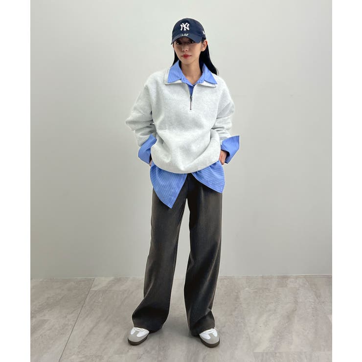 脚長シルエットが叶う。ウールライクツータックワイドパンツ | futier land | 詳細画像24 