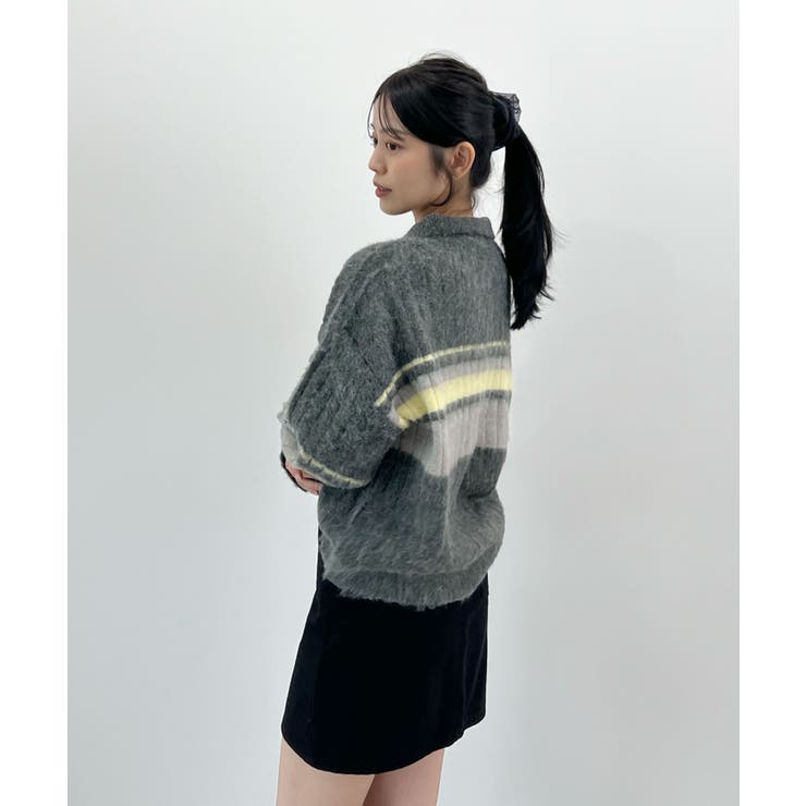 ふわっと包まれる幸せニット。アルパカタッチボーダーポロニット | futier land | 詳細画像19 