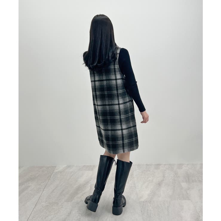 季節感たっぷり。起毛チェック柄ジャンスカ | futier land | 詳細画像11 