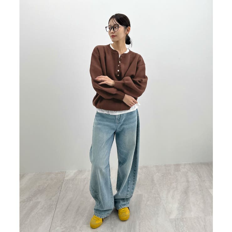 ゴールドボタンが映える。ヘンリーネックニットPO | futier land | 詳細画像18 