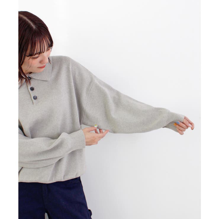 《ABYS》大人カジュアルが叶う。襟付きポロカラーニットトップス | futier land | 詳細画像44 