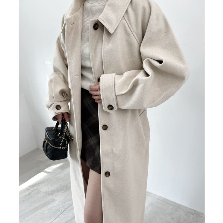 羽織るだけで完成する上質スタイル。アレンジカラーシングルロングコート | futier land | 詳細画像30 