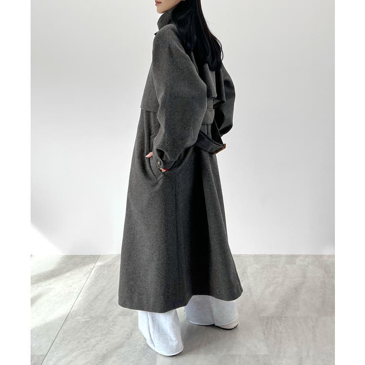 羽織るだけで完成する上質スタイル。アレンジカラーシングルロングコート | futier land | 詳細画像27 