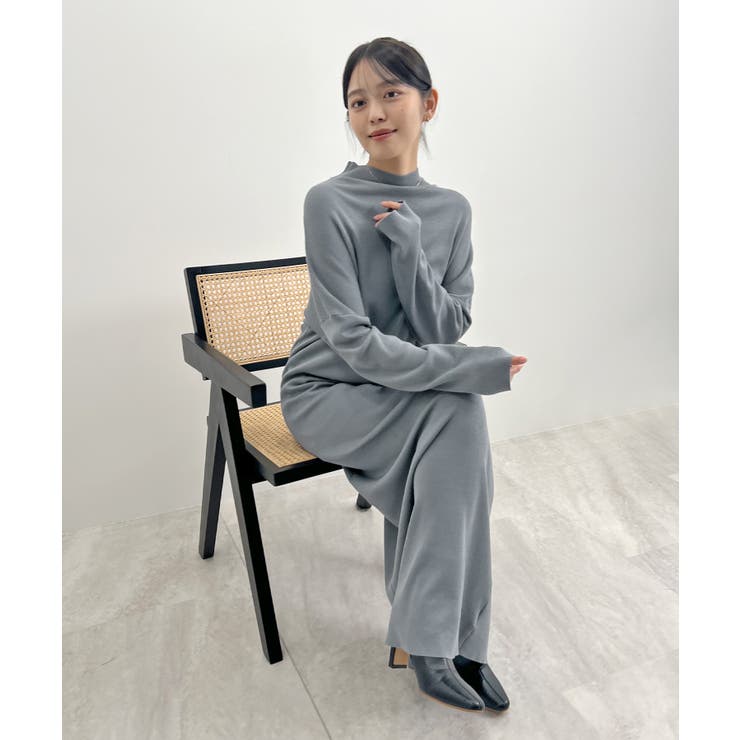 大人オーラが漂う上品さ。ハイネックニットロングワンピース | futier land | 詳細画像44 