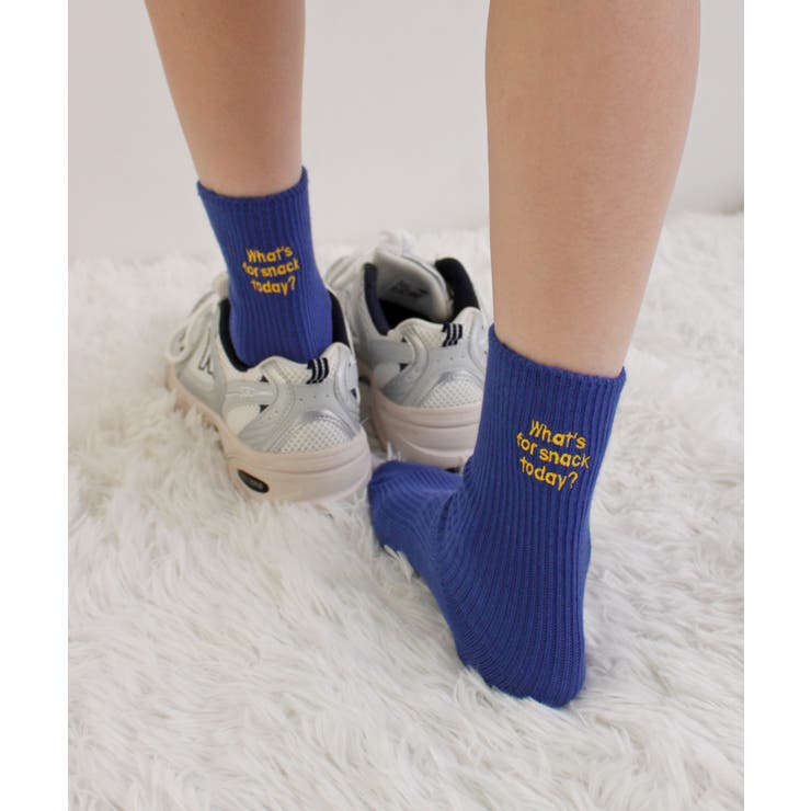 《ABYS》配色ロゴがアクセント。配色ロゴ刺繍ソックス | futier land | 詳細画像18 