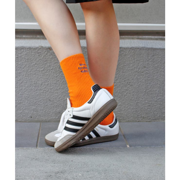 《ABYS》配色ロゴがアクセント。配色ロゴ刺繍ソックス | futier land | 詳細画像14 