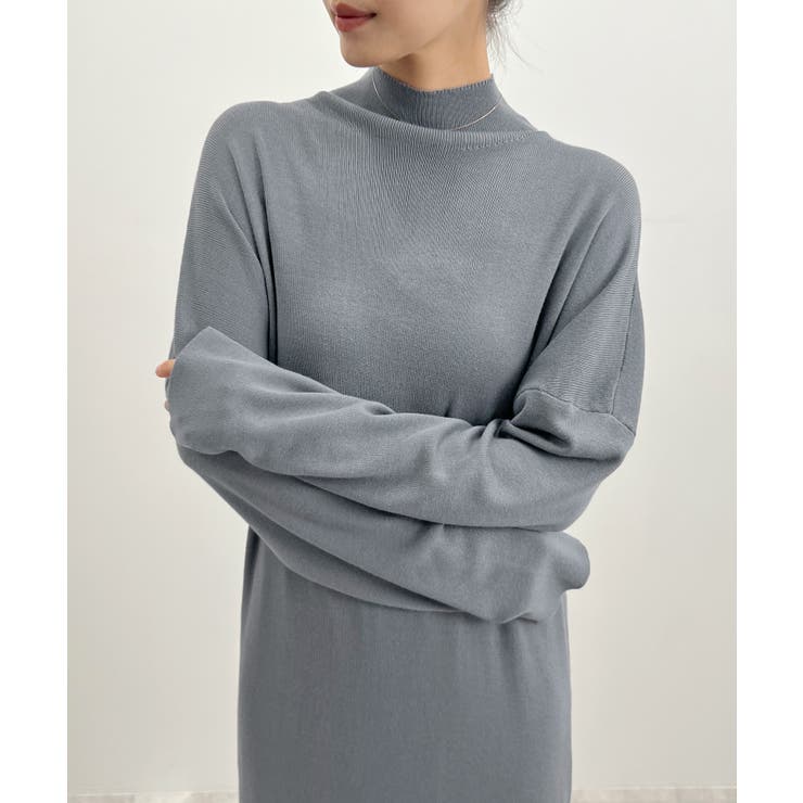 大人オーラが漂う上品さ。ハイネックニットロングワンピース | futier land | 詳細画像47 