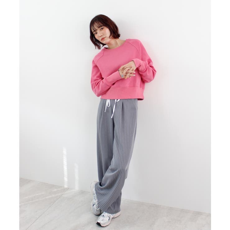 《ABYS》ロゴ刺繍ショート丈トレーナー | futier land | 詳細画像46 