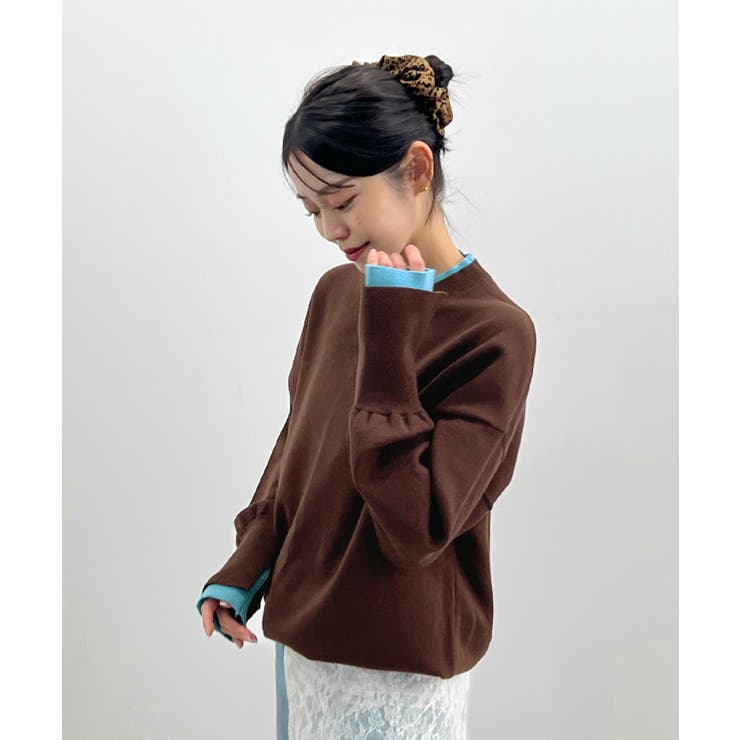 品よく着映える。配色レイヤード風ニット | futier land | 詳細画像15 